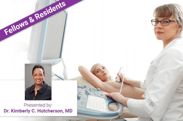 doctor performs breast ultrasound