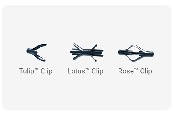 LumiMARK marker clip shapes: Tulip clip, Lotus clip, Rose clip