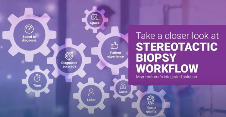 Watch the video to understand the stereotactic biopsy workflow with Mammotome Confirm™