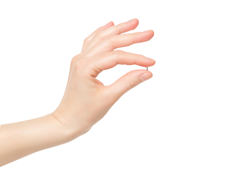 hand holding Pintuition marker between thumb and index finger