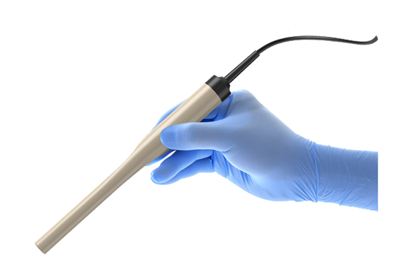 Pintuition Slim Probe in gloved hand