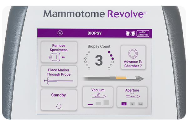 Mammotome Revolve System user interface