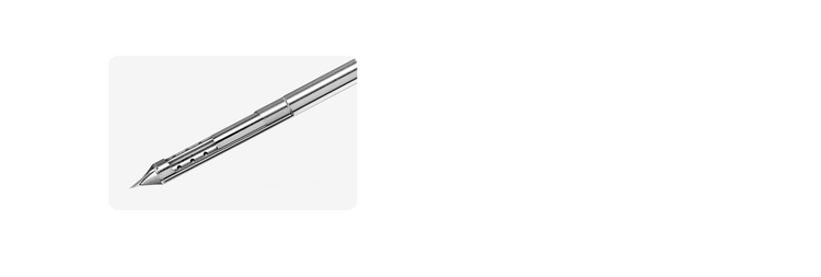 Revolve device needle